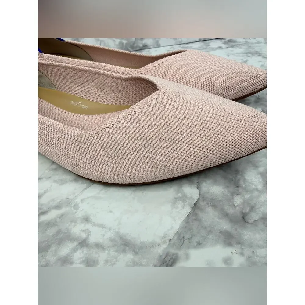 ROTHY’S The Point II Ballet Flat Slip On Comfortable Blush Pink Sz 8.5